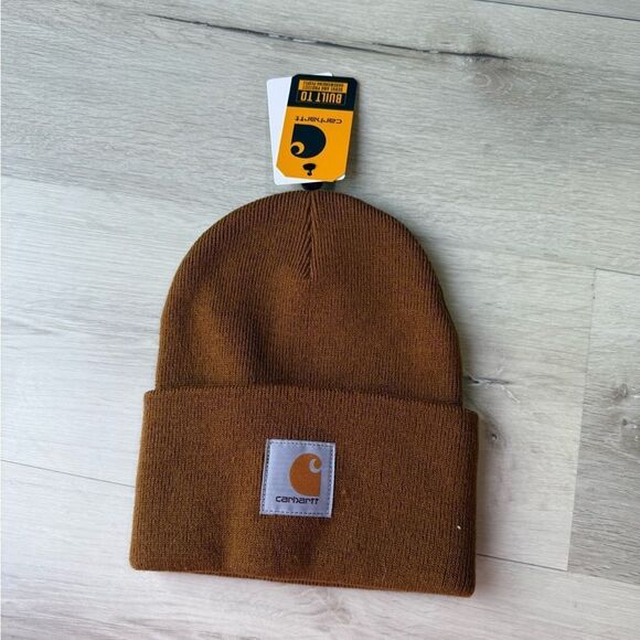 Carhartt KNIT CUFFED BEANIE Carhartt Brown Nwt - Picture 4 of 5